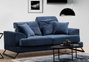 Atelier Del Sofa Sofá Frido 2 Plazas Azul Marino 185x100x92 cm Poliéster